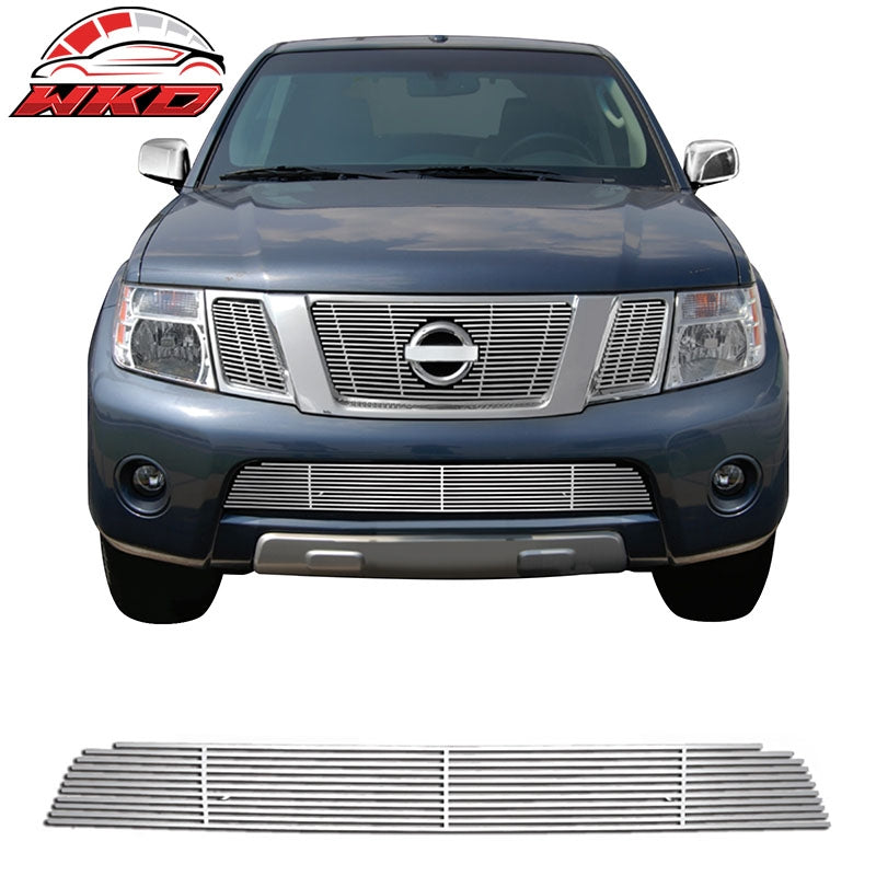 Fits 08-12 Nissan Pathfinder Chrome Billet Front Bumper Grille Stainless Steel