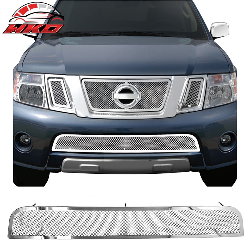 Fits 2008-2012 Nissan Pathfinder Mesh Style Front Grille Chrome Stainless Steel