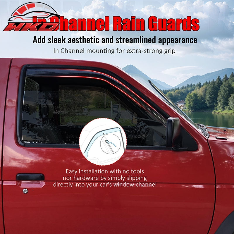 Wholesale 87-90 Nissan Pathfinder& 87-97 Pickup Regular Cab In-Channel Window Visors - Wikond Auto