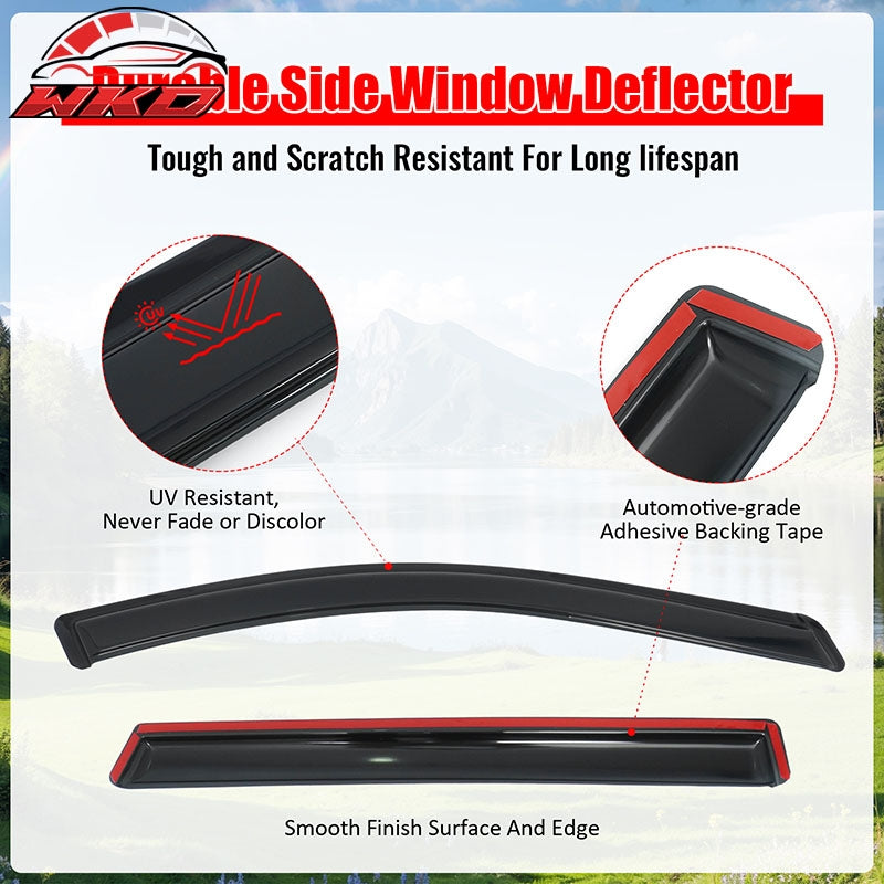 Wholesale 13-20 Nissan Pathfinder 4PCS Window Visors Smoke Acrylic Deflectors Guard - Wikond Auto
