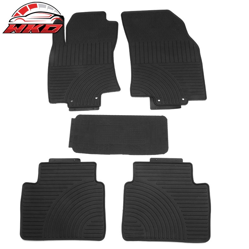Wholesale 14-20 Nissan Rogue 5PC Heavy Duty Black Latex Floor Mats Front & Second Row