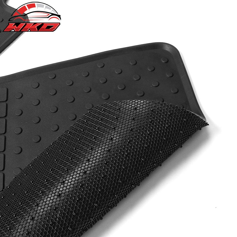 Fits 14-20 Nissan Rogue 5PC Heavy Duty Black Latex Floor Mats Front & Second Row