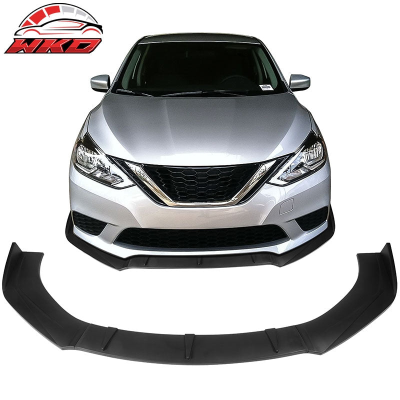 Wholesale 13-22 Nissan Sentra Front Bumper Lip Spoiler 3PC PP Splitter Matte Black