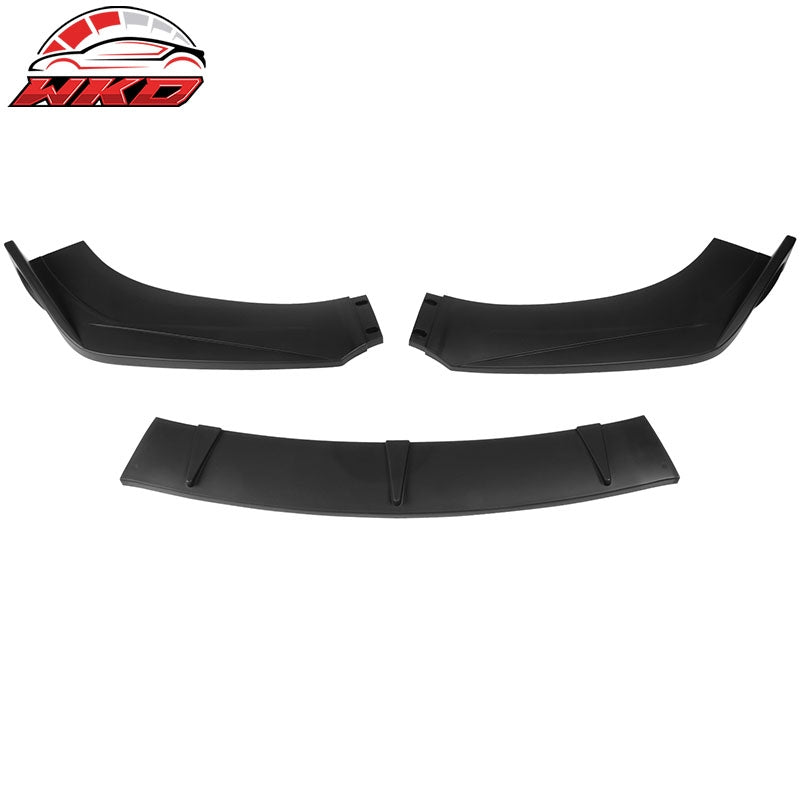 Fits 13-22 Nissan Sentra Front Bumper Lip Spoiler 3PC PP Splitter Matte Black