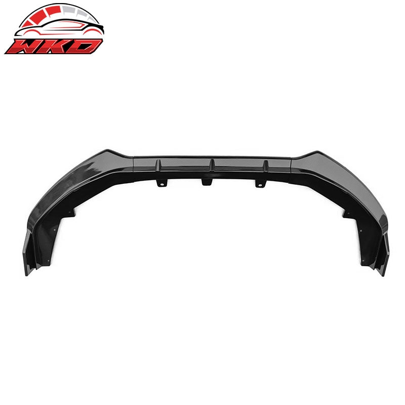 For 24-25 Nissan Sentra IKON Front Bumper Lip Spoiler PP Carbon Fiber Print 3PCS