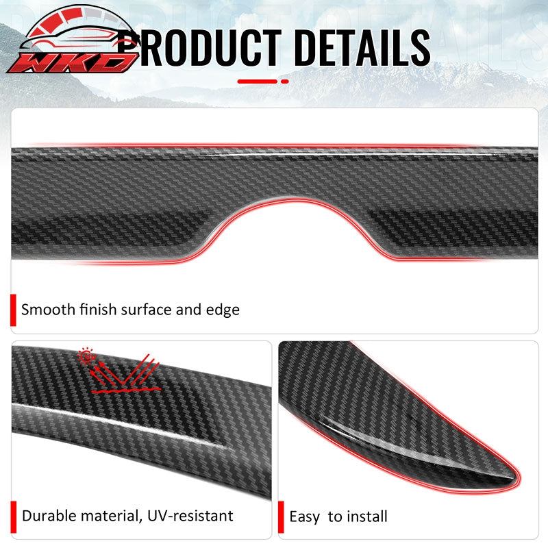 Fits 20-25 Nissan Sentra SR Style Carbon Fiber Print Rear Trunk Spoiler Wing ABS