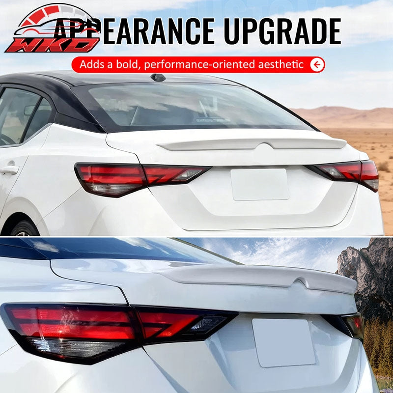 Fits 20-25 Nissan Sentra SR Style Carbon Fiber Print Rear Trunk Spoiler Wing ABS