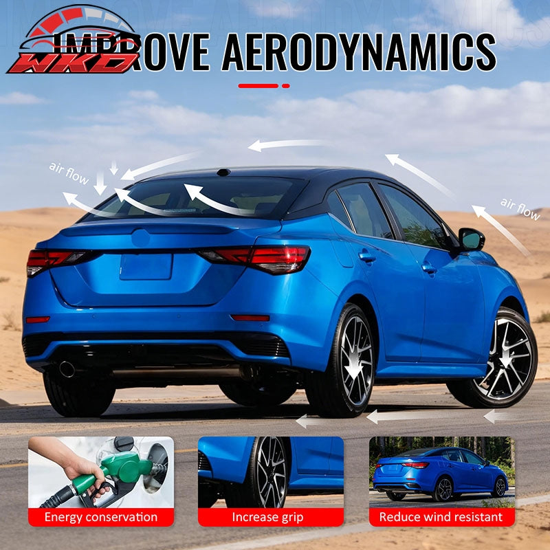 Fits 20-25 Nissan Sentra SR Style Carbon Fiber Print Rear Trunk Spoiler Wing ABS