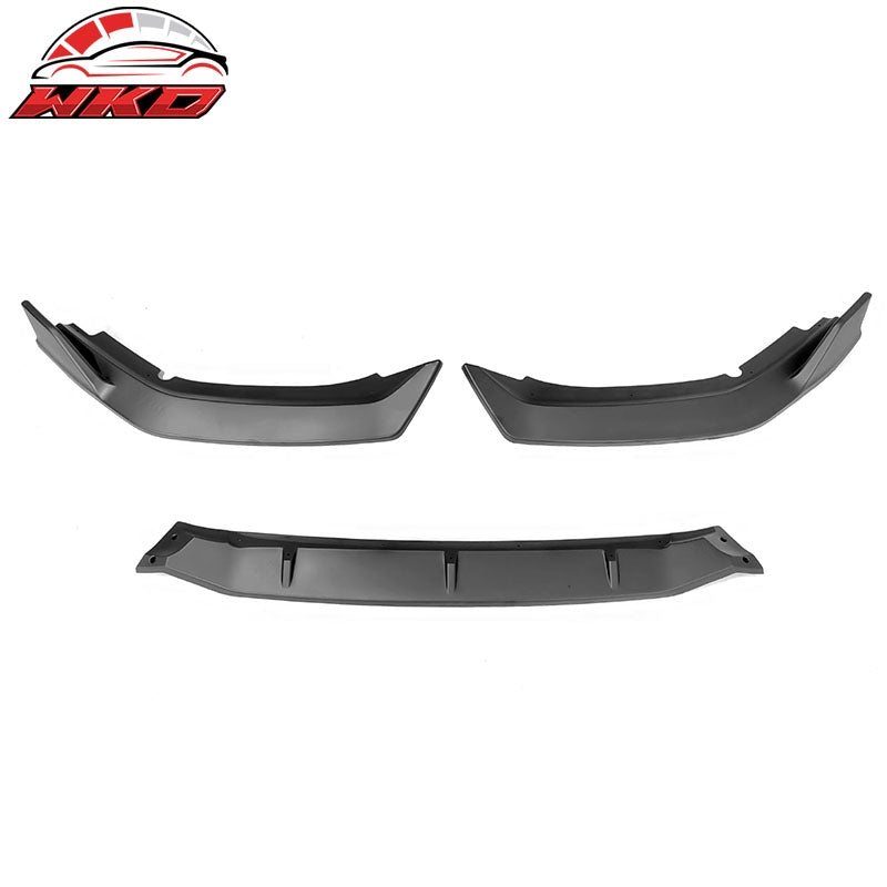 Fits 20-23 Nissan Sentra Sedan IKON 3PC Front Bumper Lip Splitter PP Matte Black