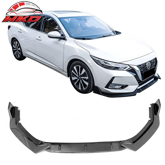 Wholesale 20-23 Nissan Sentra Sedan IKON 3PCS Front Bumper Lip PP Carbon Fiber Print