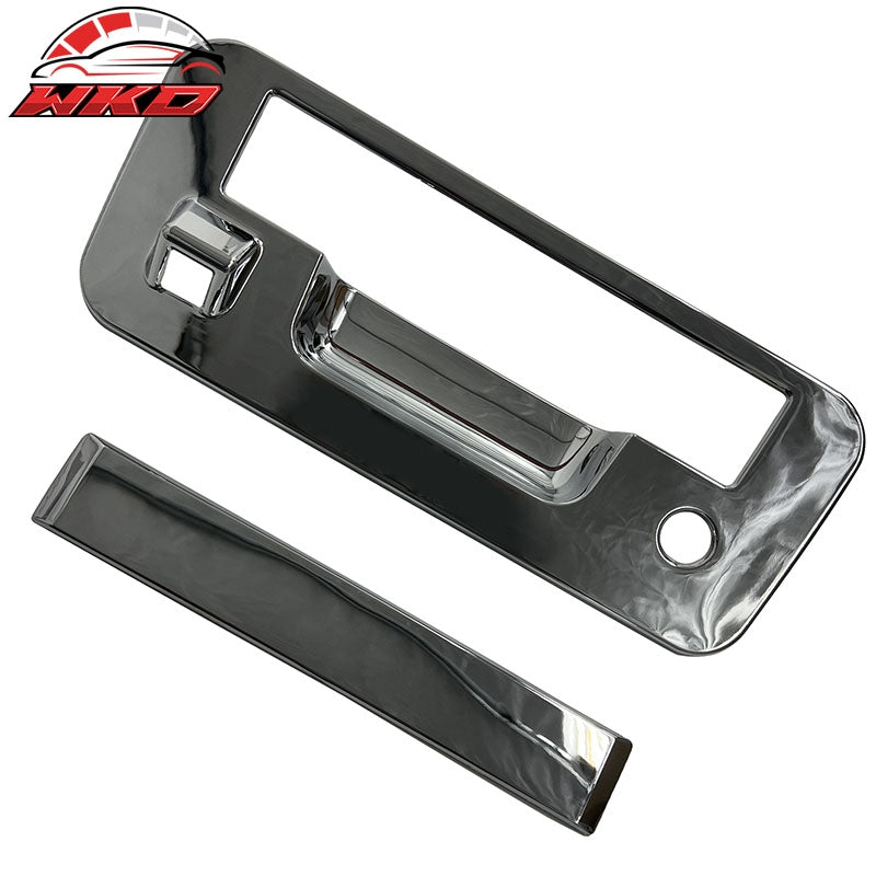 Fits 13-15 Nissan Titan Chrome Rear Tailgate Handle Cover w/ Key& Camera Hole