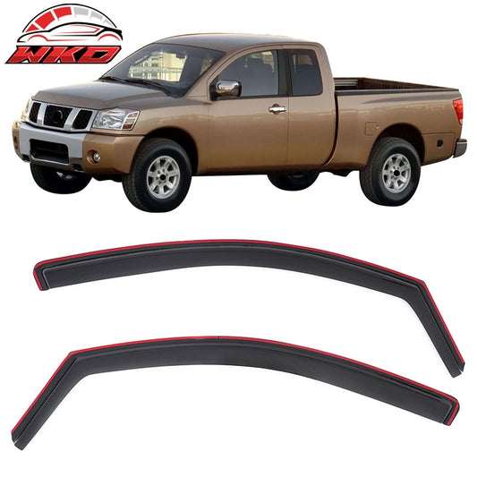 Wholesale 04-15 Nissan Titan Extended Cab Window Visors In-Channel Sun Rain Guard 2PC - Wikond Auto