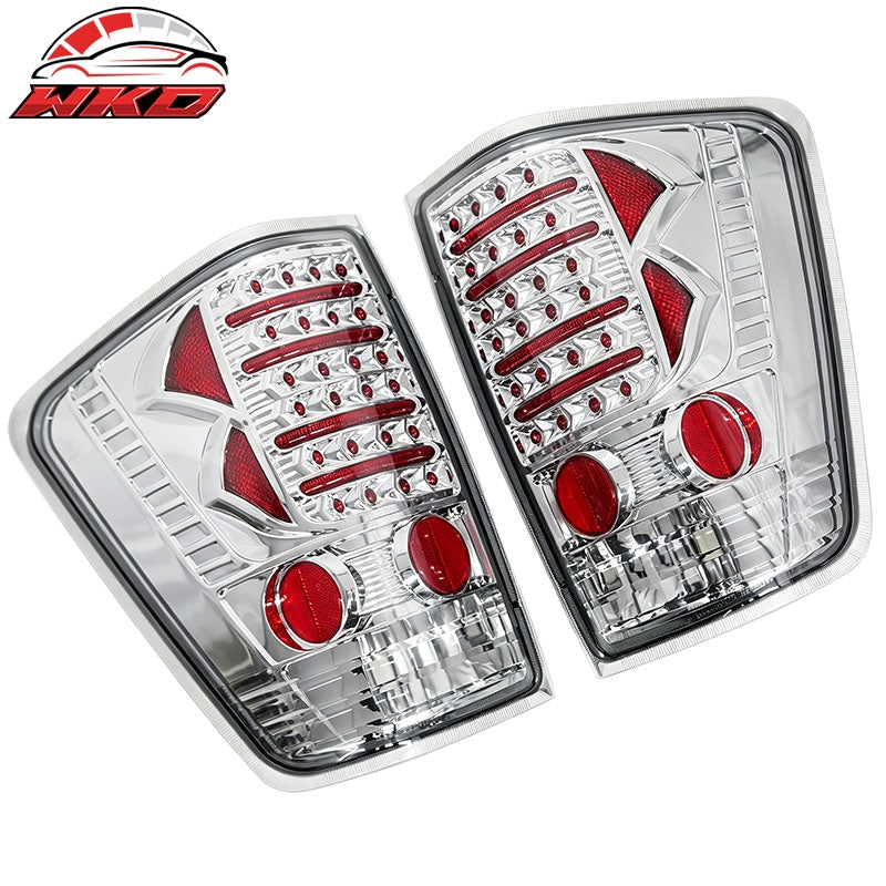 Fits 04-15 Nissan Titan Left Right RH LH Tail Lights Rear Brake Lamps Smoke Lens