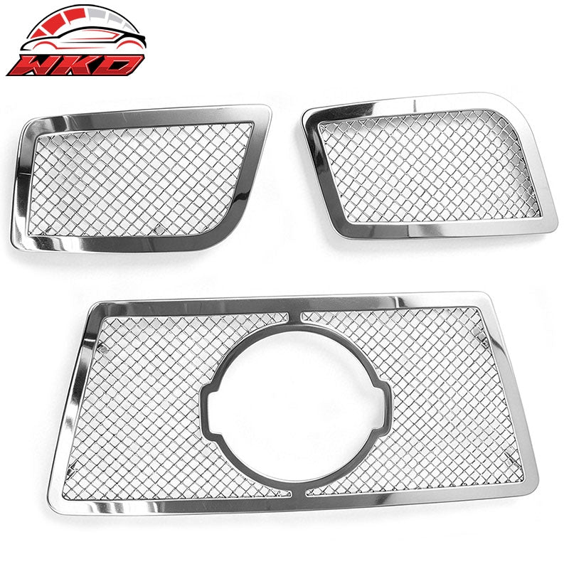 Wholesale For 2008-2015 Nissan Titan Mesh Style Front Bumper Grille Chrome Stainless Steel