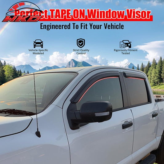 Wholesale 17-24 Nissan Titan& 16-24 Titan XD Crew Cab Window Visors Deflectors 4PCS - Wikond Auto