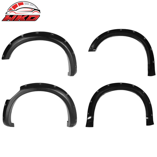 Wholesale 16-19 Nissan Titan XD Pocket Style Fender Flare 4PC Textured Black - ABS