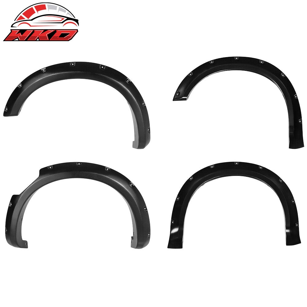 Wholesale 16-19 Nissan Titan XD Pocket Style Fender Flare 4PC Textured Black - ABS