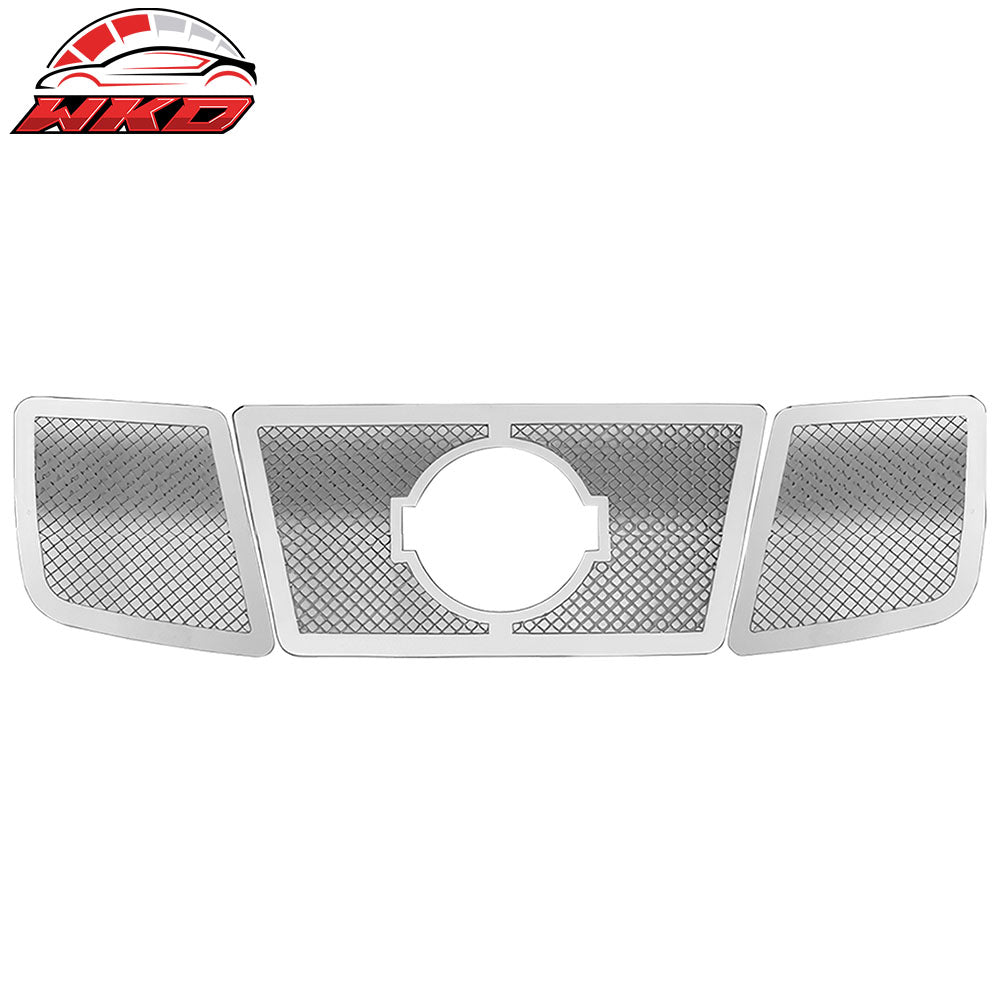 Wholesale 04-07 Nissan Titan Armada Mesh Chrome Upper Insert Grille Stainless Steel