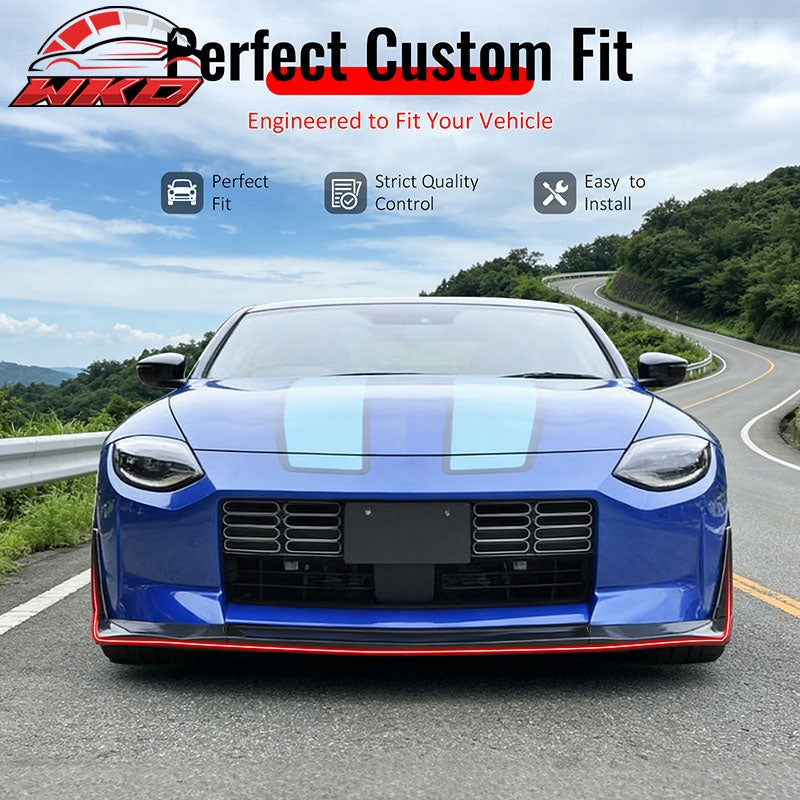 For 23-26 Nissan Z VRS Front Bumper Lip Chin Spoiler W/ Winglet Matte Black ABS