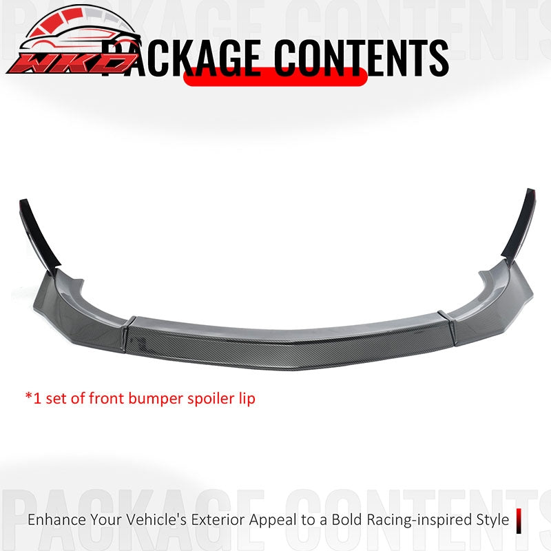 Fits 23-26 Nissan Z VRS Front Bumper Lip Spoiler W/ Winglet Carbon Fiber Print