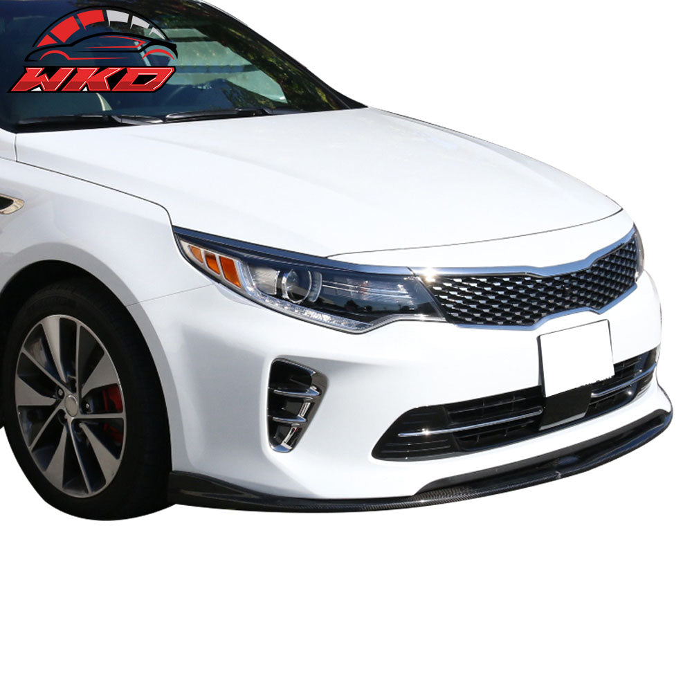 Fits 16-18 Kia Optima Front Bumper Lip Spoiler CS Style - Carbon Fiber