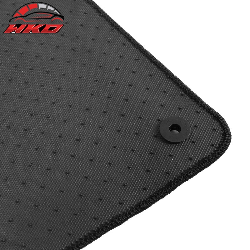 Fits 21-24 Polestar 2 Nylon Car Floor Mats Liner Black Front Rear Carpets 4PC
