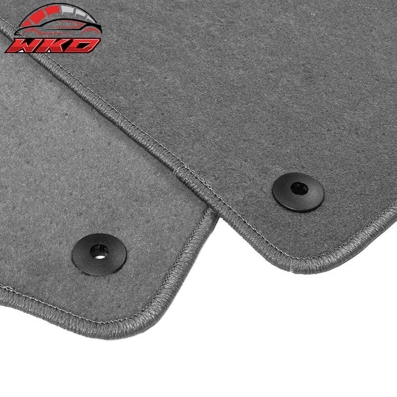 Fits 21-24 Polestar 2 4PCS Car Front Rear Floor Mats Liner Carpets Nylon Gray
