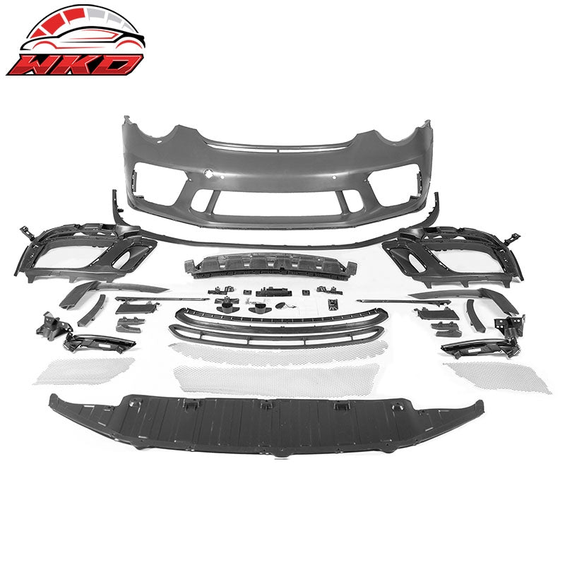 Fits 12-19 Porsche 911 GT3 Style Front Bumper Cover w/ DRL Upgrade 991 to 991.2
