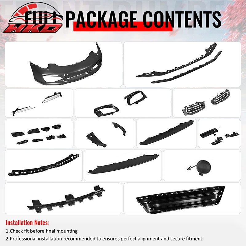 Wholesale 12-19 Porsche 911 OE Style Front Bumper Cover w/ DRL Upgrade 991.1 to 991.2 - Wikond Auto