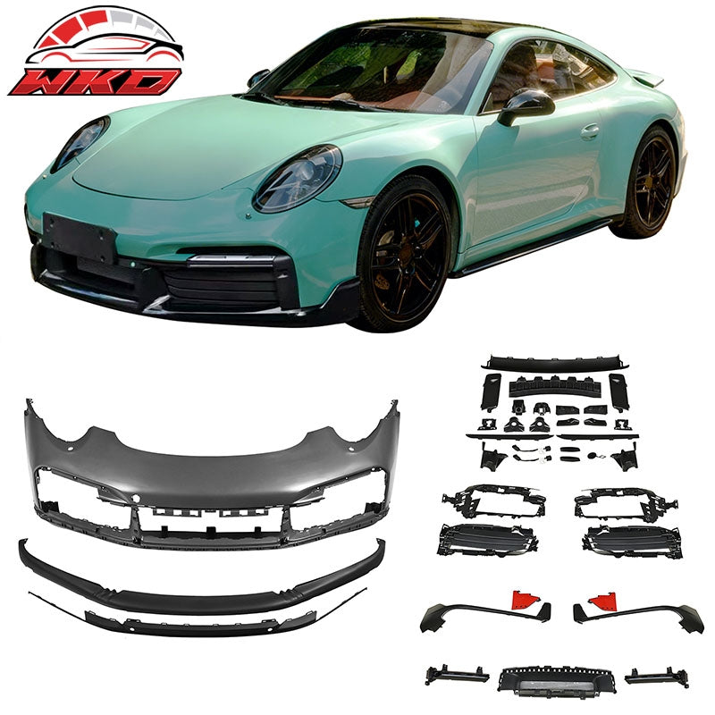 Wholesale For 12-19 Porsche 911 Turbo SD Style Front Bumper Cover + DRL Upgrade 991 to 992 - Wikond Auto