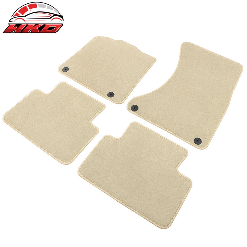 Fits 15-26 Porsche Macan 4PCS Driver Passenger Floor Mats Carpets Nylon Beige