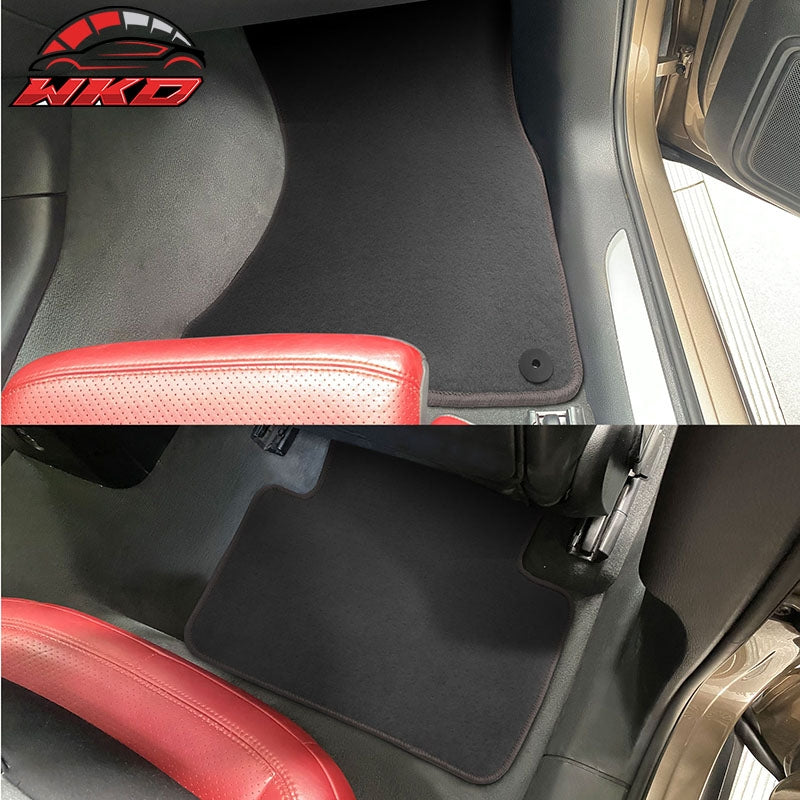 Fits 15-26 Porsche Macan 4PCS Driver Passenger Car Floor Mats Carpets Nylon Gray