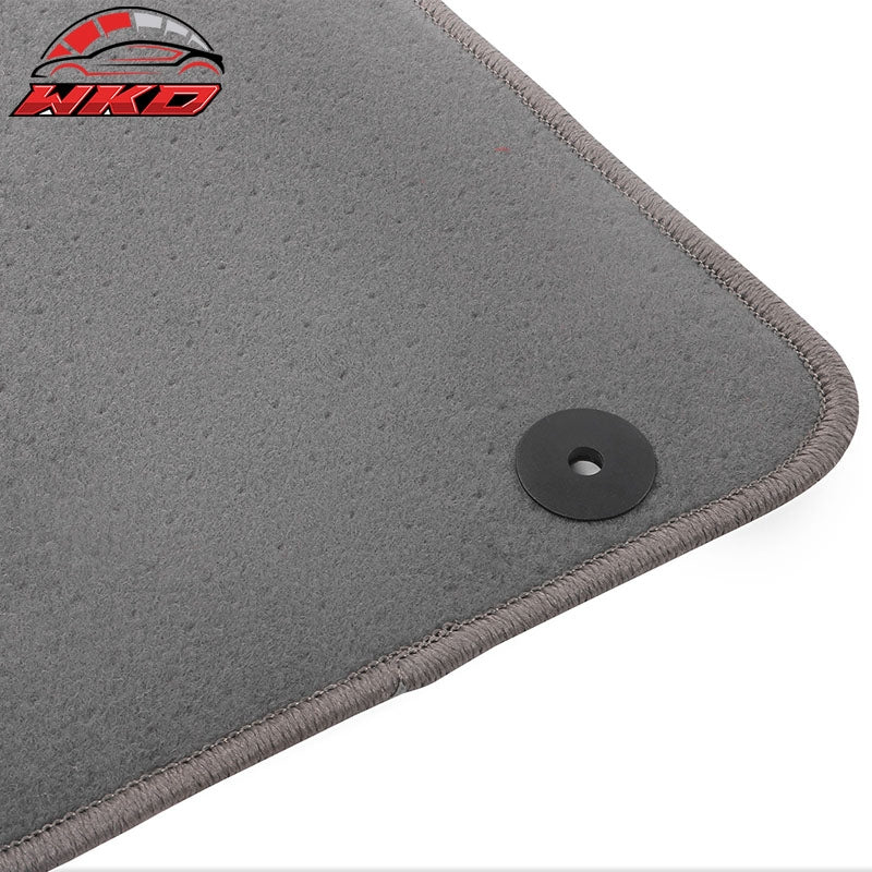 Fits 15-26 Porsche Macan 4PCS Driver Passenger Car Floor Mats Carpets Nylon Gray