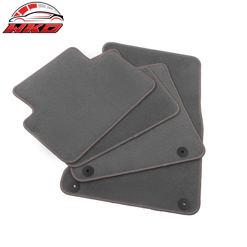 Fits 15-26 Porsche Macan 4PCS Driver Passenger Car Floor Mats Carpets Nylon Gray