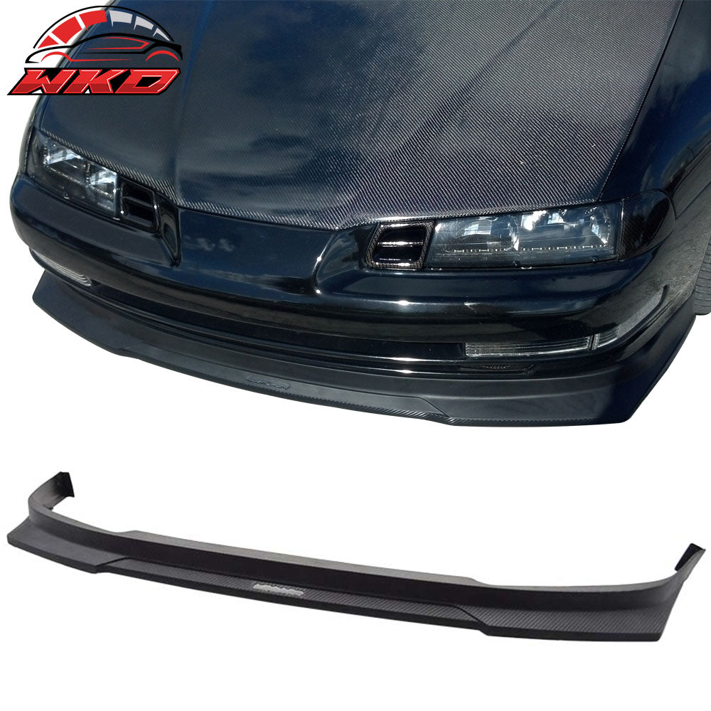 Fits 92-96 Prelude 2Dr HC1 Front Bumper Lip Matte Black PP Carbon Texture