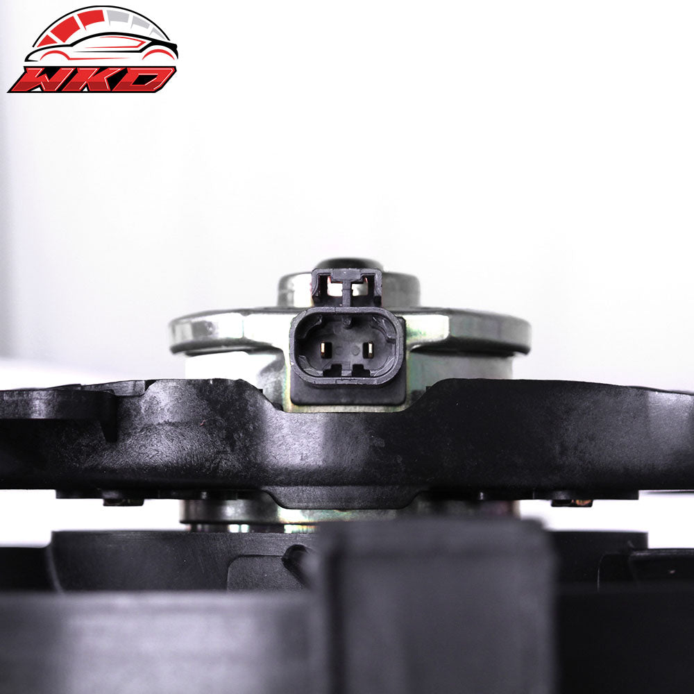 Fits 2008-2017 Mitsubishi Lancer 2.0L/2.4L Engine A/C Condenser Dual Cooling Fan