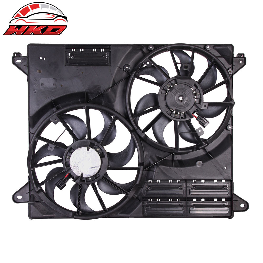 Fits 15-18 Ford Edge 2.0L/2.7L/3.5L W/O PWM Radiator Dual Cooling Fan Assembly