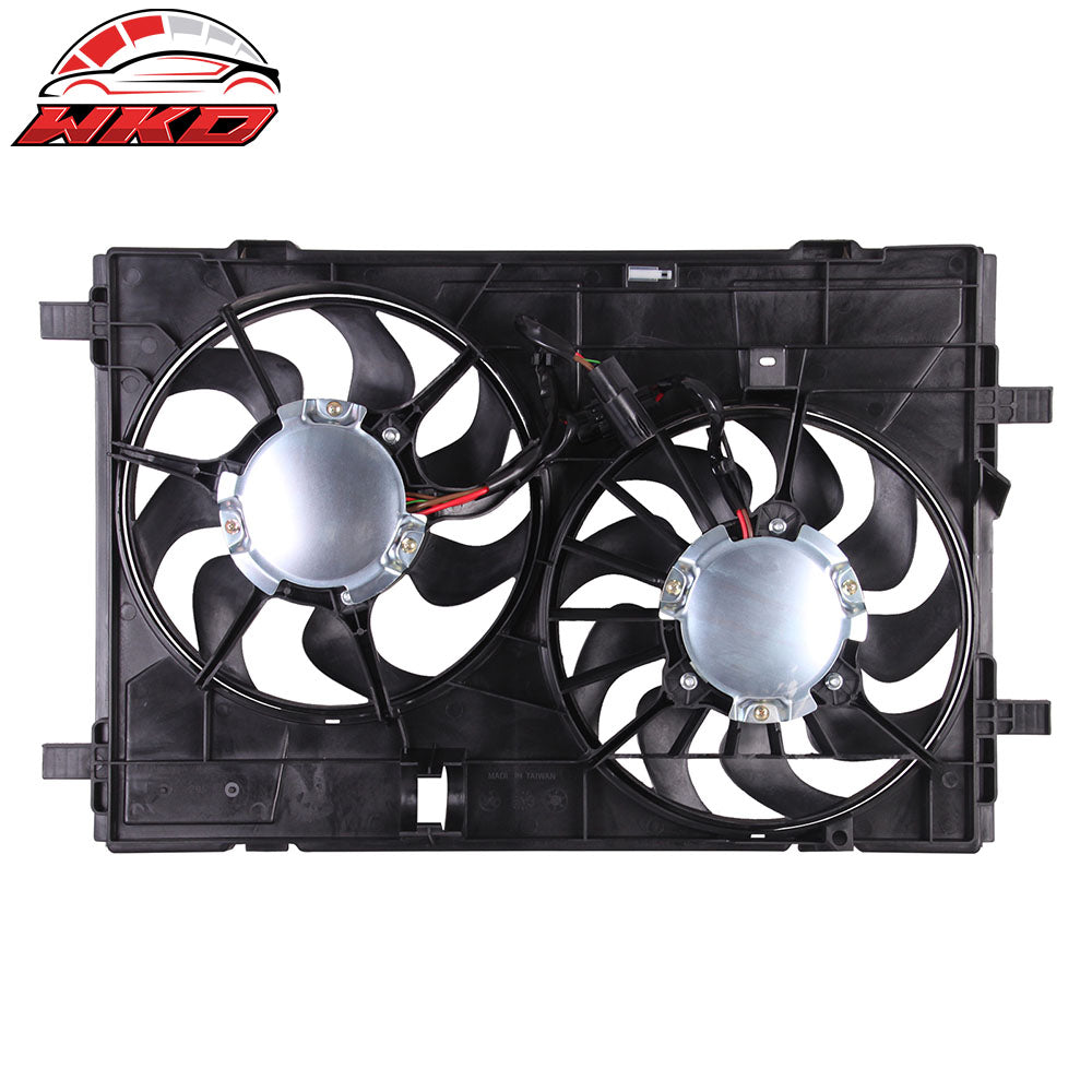 Fits 09-10 Mazda 6 2.5L/3.7L Radiator A/C Condenser Dual Cooling Fan Assembly