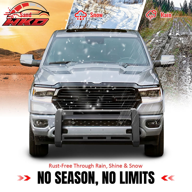 Fits 19-24 Ram 1500 Bull Bar Front Brush Push Bumper Grille Guard Protector