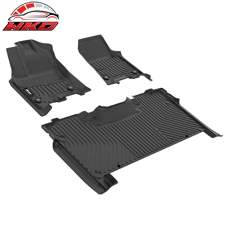 Fits 25-26 Ram 1500 Crew Cab W/Rear Under-Seat Storage TPE 3D Floor Mats Carpets