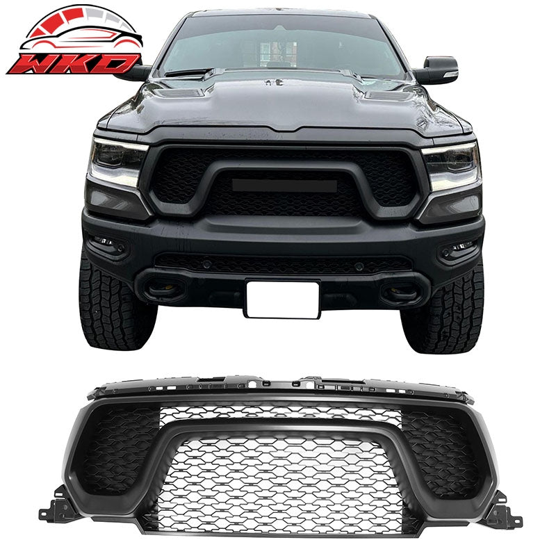 Wholesale For 19-24 Ram 1500 Rebel OE Style Front Bumper Hood Grille Cover Matte Black ABS - Wikond Auto