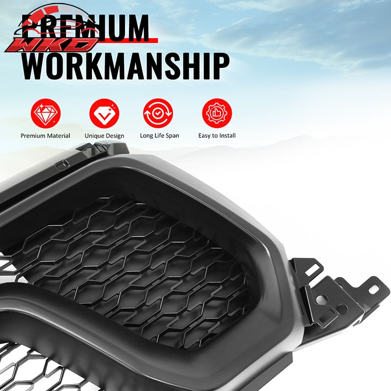 Wholesale For 19-24 Ram 1500 Rebel OE Style Front Bumper Hood Grille Cover Matte Black ABS - Wikond Auto