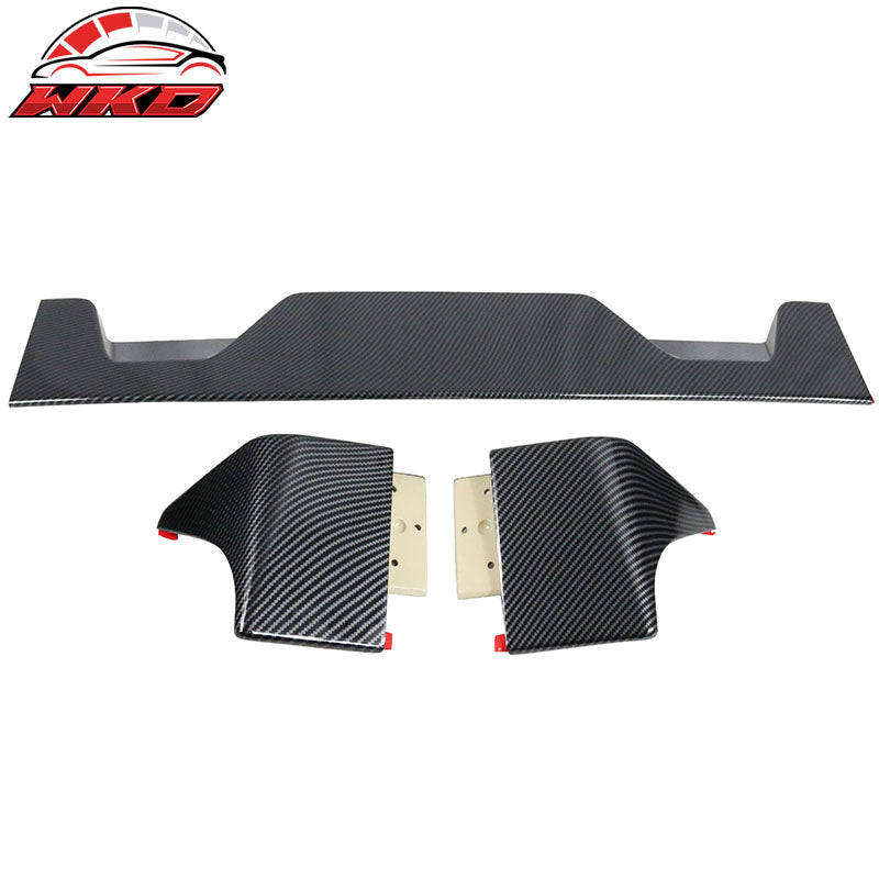 Fits 13-18 Ram 1500 All Cab & Bed Size IKON Carbon Fiber Print ABS Roof Spoiler