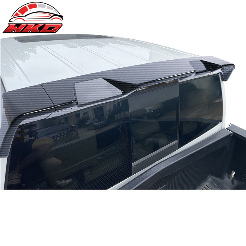 Fits 13-18 Ram 1500 All Cab & Bed Size IKON Carbon Fiber Print ABS Roof Spoiler