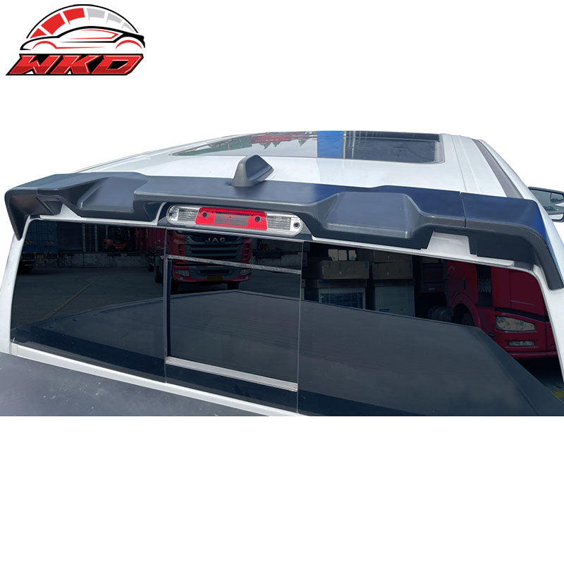 Fits 19-25 Ram 1500 All Cab & Bed Size IKON Carbon Fiber Print ABS Roof Spoiler