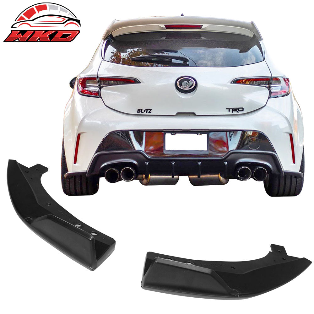 Fits 19-22 Toyota Corolla E210 Hatchback T Style Matte Black Rear Bumper Aprons