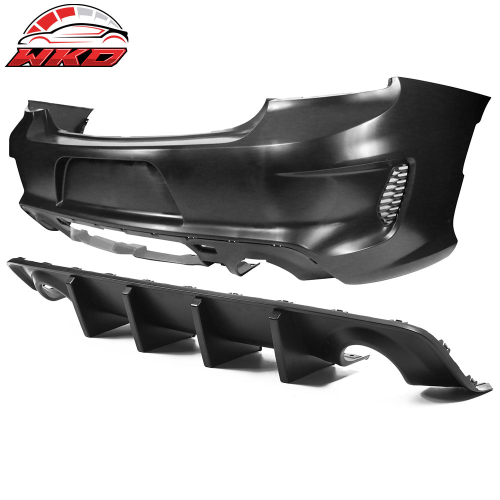 2015-23 Charger Rear Bumper Conversion w/ Matte Black Rear Diffuser Lip PP | Wholesale