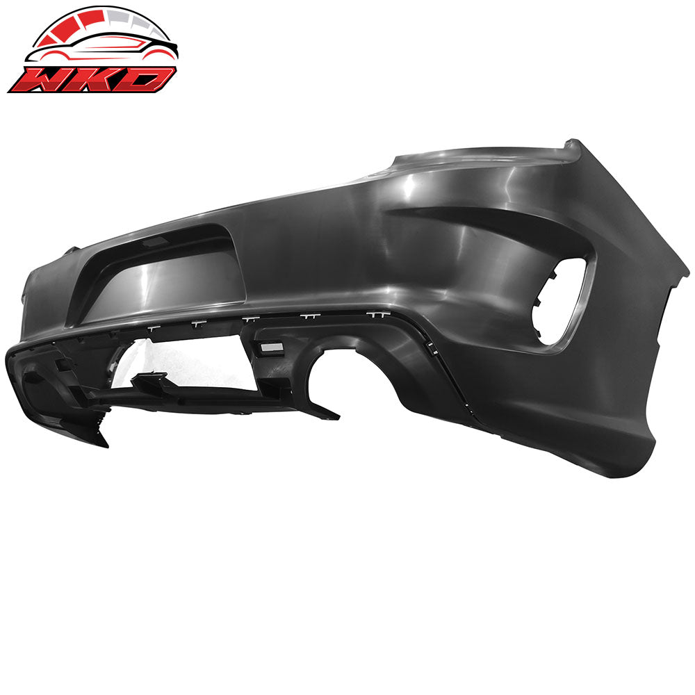 Fits 15-23 Charger Rear Bumper Conversion w/ Matte Black Rear Diffuser Lip PP
