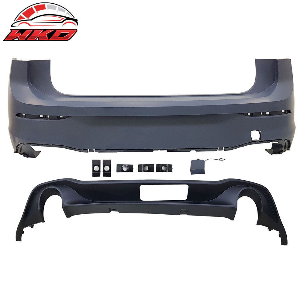 For 22-24 Volkswagen Golf MK8 GTI Style Rear Bumper Cover Conversion w/ Diffuser | Wholesale