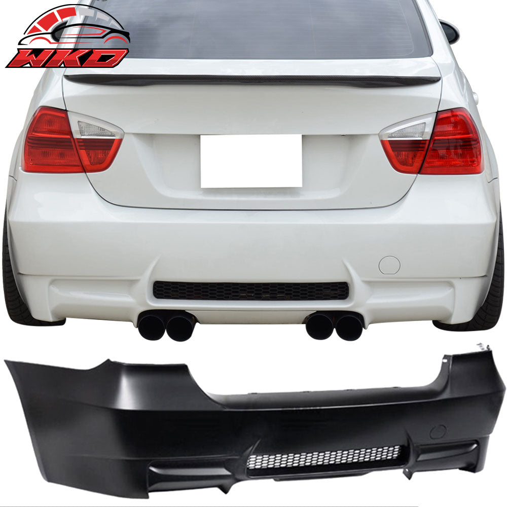 Fits 06-11 E90 3-Series M3 Rear Bumper Cover Diffuser Dual Twin Muffler Outlets